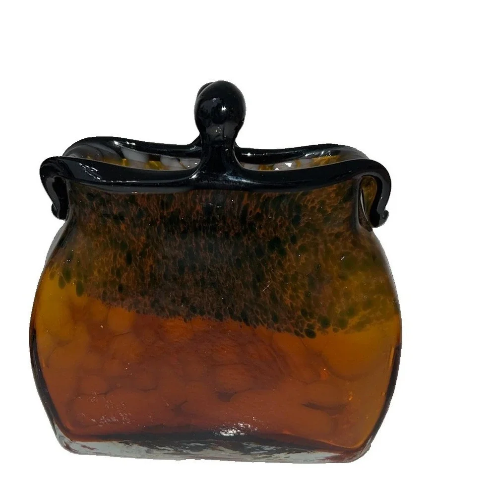 (7)BEAUTIFUL Murano Style Glass Purse/ Letter Holder 7